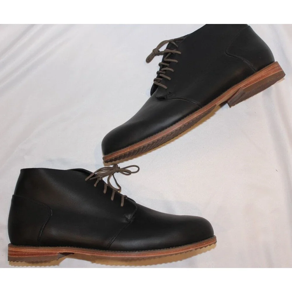 Nisolo Everyday Chukka Boot Black‎ Leather Upper Leather Sole Mens NIB